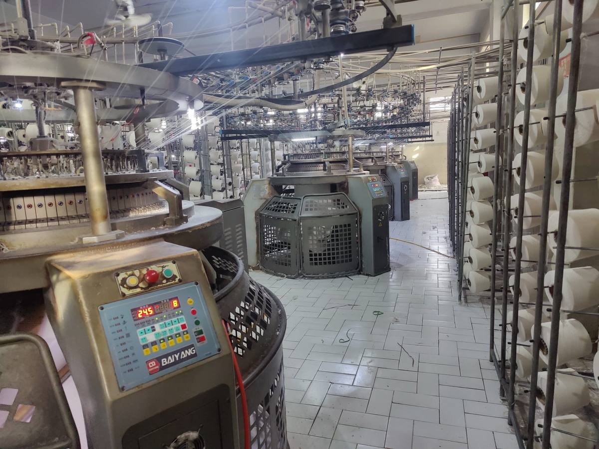 Circular knitting machines in operation at TTI Knitwear