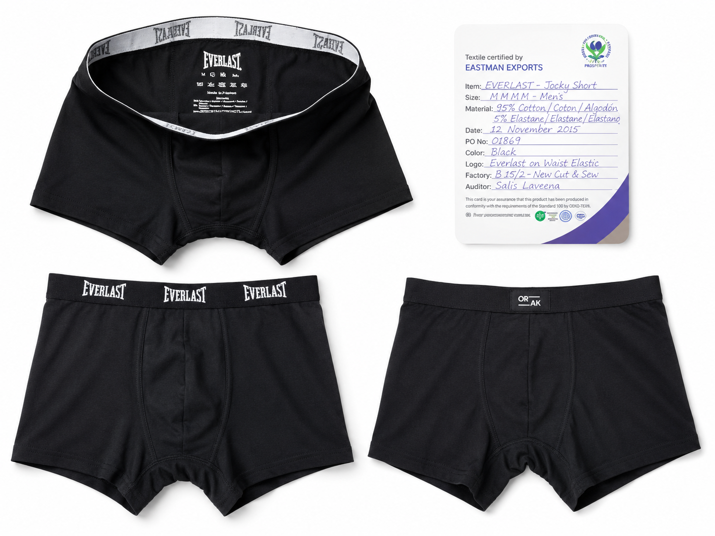 Knit boxers manufactured by TTI Knitwear